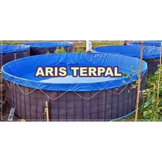 Terpal Kolam Bulat Diameter 2 meter x Tinggi 1,2 meter merek ORCHID (Terpal saja)