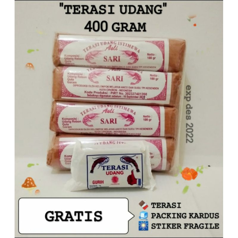 

Terasi Udang Istimewa Cap Sari Khas Cirebon 400 gram