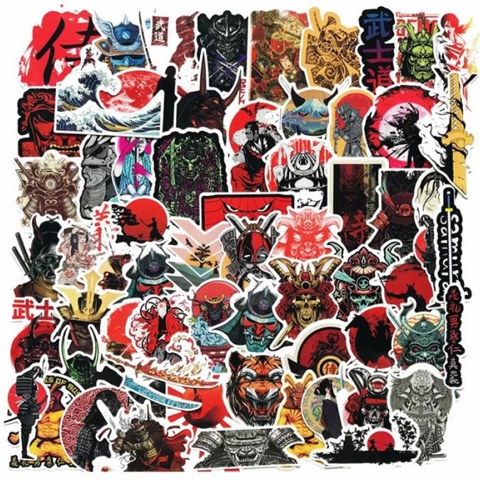 

(BISA COD) S84 STICKER 65 PCS JAPAN BUSHIDO DESIGN TERPERCAYA Kode 436