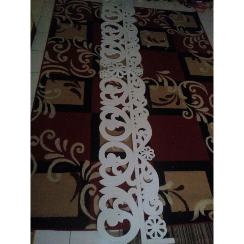 dekorasi spon# pelaminan#tiang mahkota dll