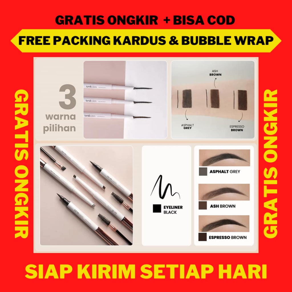 Eyeconic Duo Lumecolors, Eyeliner Lumecolors, Eyebrow Lumecolors, Pensil Alis Lumecolors, Eyeliner W