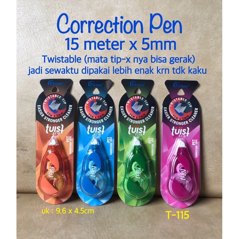 

Tipex Kenko - Refill Tipex Tombow - Correction Tape Atk0623Pm 15 Meter Correction Pen Twistable