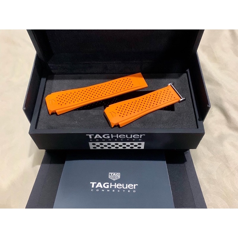 ORANGE STRAP RUBBER FOR TAG HEUER MODULAR CONNECTED 45mm