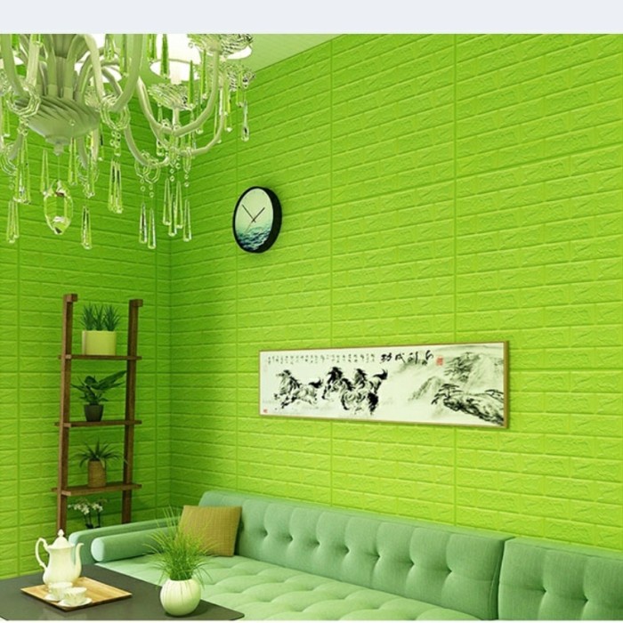 GWJ-Wallpaper Bata 3D Foam 70x77cm BrickFoam Premium Warna