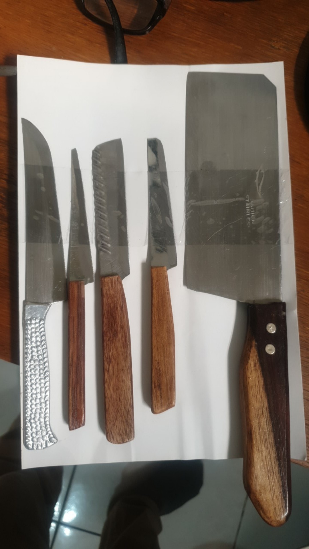 Promo Pisau Dapur Murah 1 Set Isi 5 Bahan Stainless Anti Karat