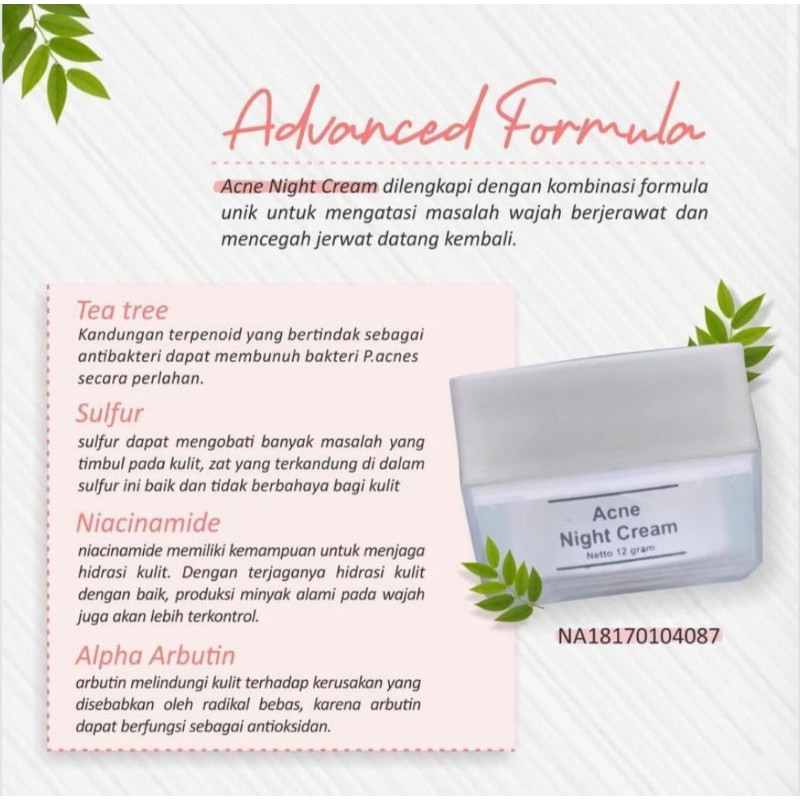 Acne night cream Ms.glow original