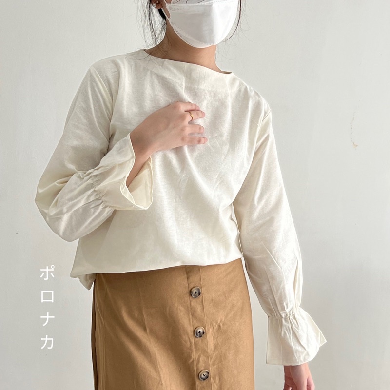 PORONAKA - TAKI Longsleeve Atasan Blouse Linen