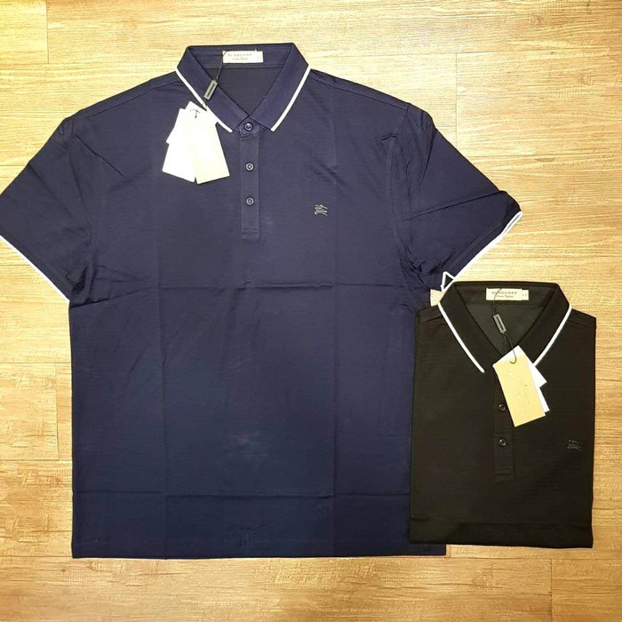 POLO SHIRT PRIA BRANDED BURB3RRY COTTON SPANDEX IMPORT WK