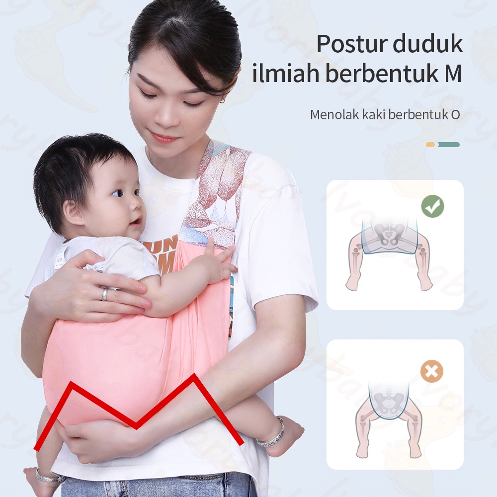 Ivorybaby Geos gendongan bayi meniru desain rahim baby carrier untuk 0-2 tahun