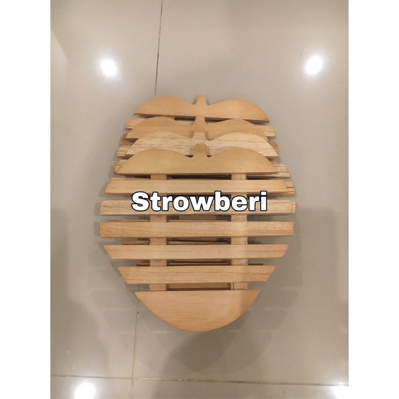 Tatakan panci 16x16 tatakan kayu tatakan piring mangkuk tatakan serba guna