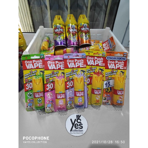 COD One Push Vape 30 H Semprot Nyamuk Serangga Sekali Tekan Push