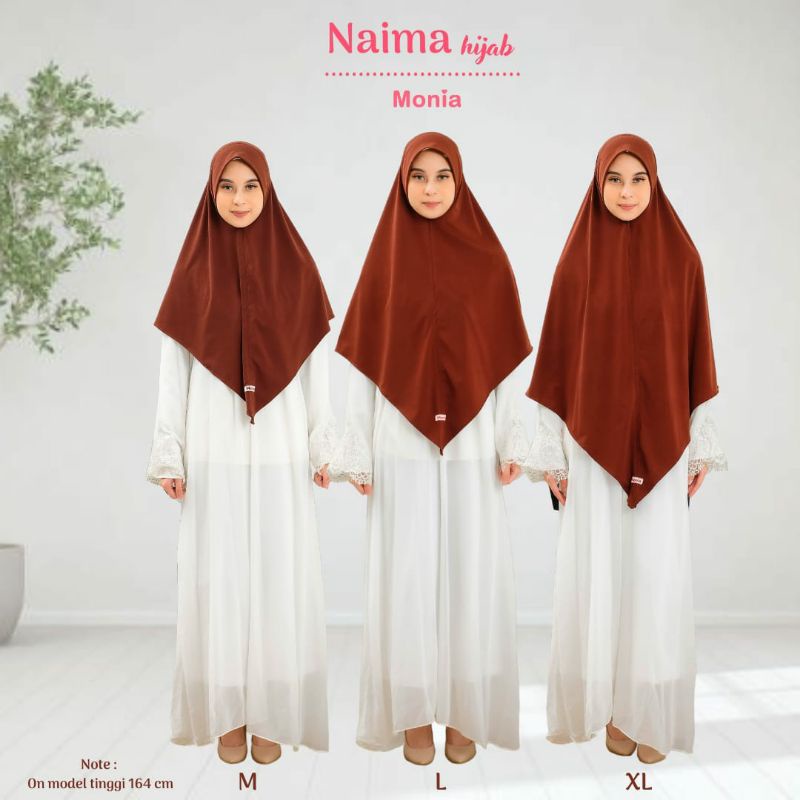 Naima Hijab by Monia Hijab Kids size MLXL | Hijab Syari Terbaru | Jilbab Syari