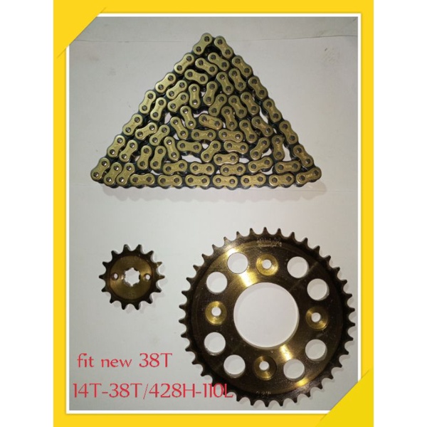 Gear gir set gear gir paket rantai gold emas - supra fit new 38 / fit new 38 T