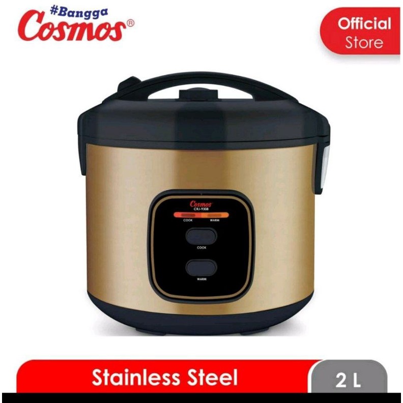 Rice cooker Cosmos crj9308 Rice Cooker Cosmos dengan innerpan Stainless Steel yang sehat, tahan gore