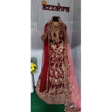 LEHENGA WEDDING GLAMOUR baju pengantin india mewah