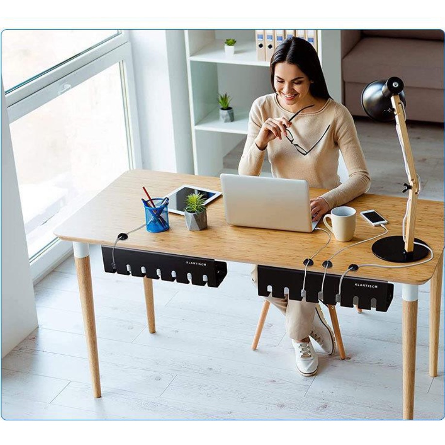 Under Desk Organizer Cable Management Rak Kabel Bawah Meja Bahan Besi / cable management bawah meja /cable organizer