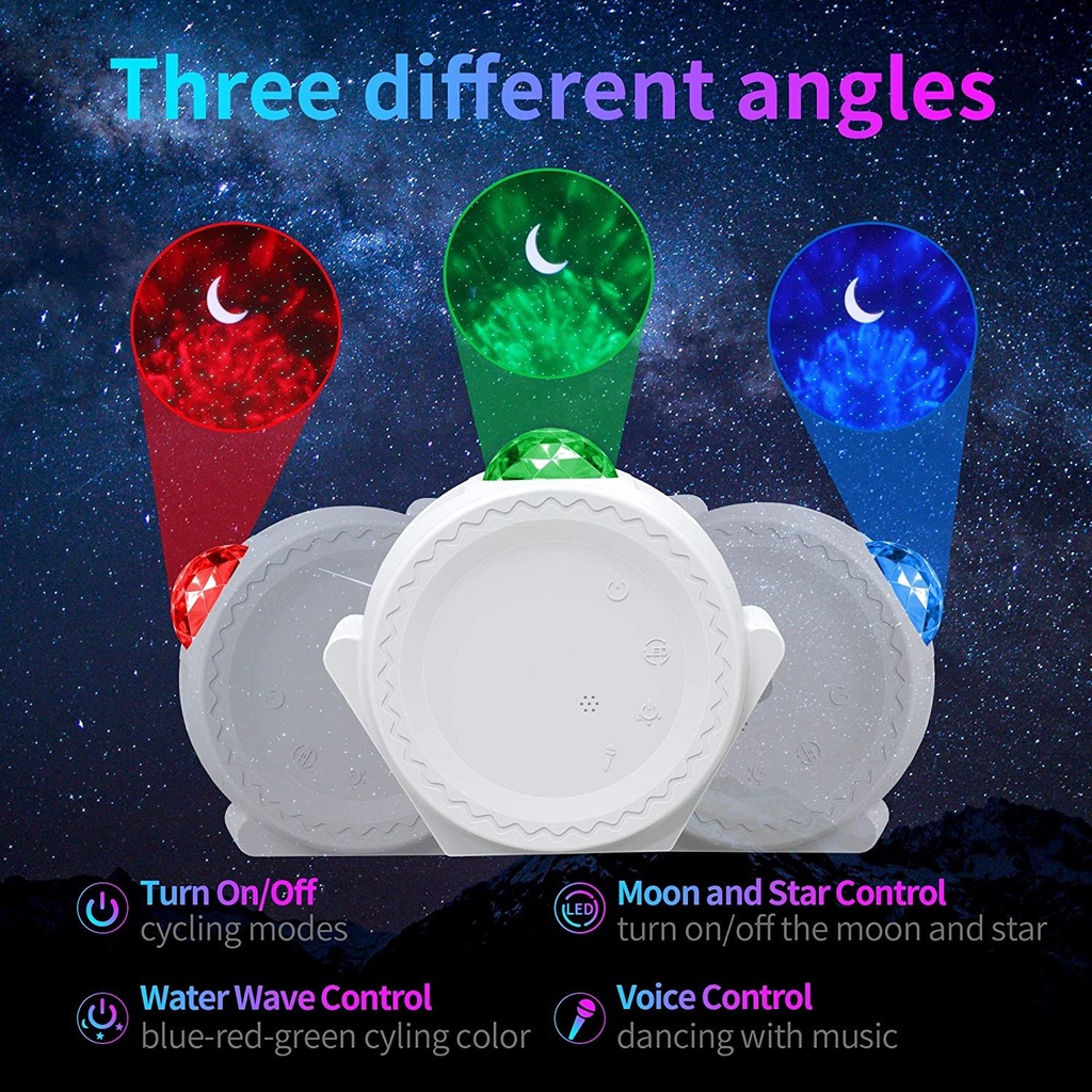 Lampu Malam bintang bertaburan Proyektor bintang malam indah Smart Wifi Light Starry Sky  Smart Wifi LED Galaxy Projector Night Light 3 in1 Starry Sky Projector Lamp Work with Alexa Sound Activated Music Bedroom Decor