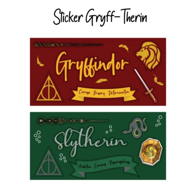 

Hybrid Hogwarts Houses Harry Potter Small Stickers