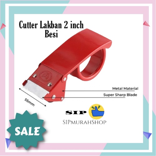 ALAT PEMOTONG Besi Lakban/Isolasi Tape Cutter Dispenser Tempat/Wadah Selotip Roll