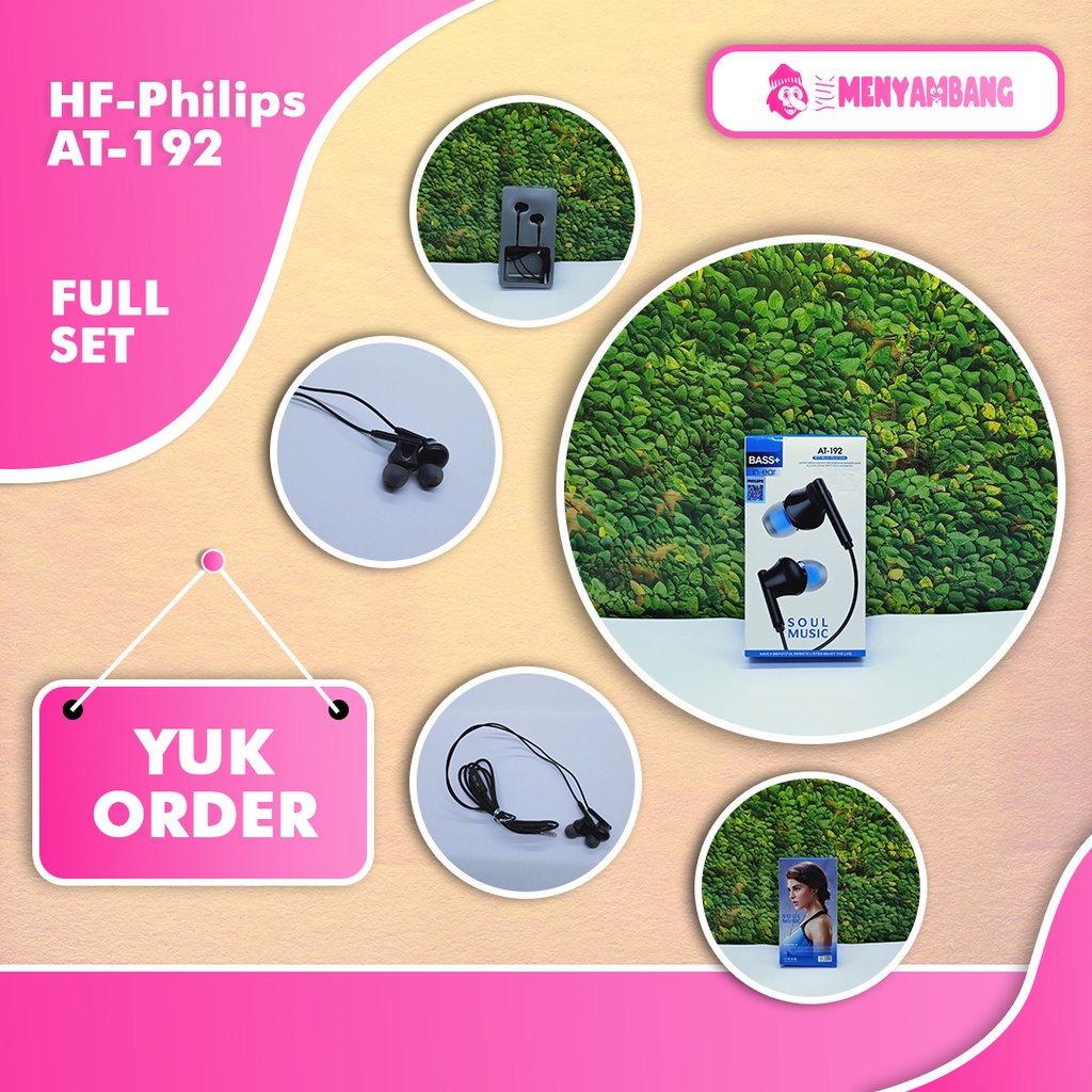 42010 | HF-Philips AT-192 | Stereo Earphone Philips AT-192 Soul Music Bass+