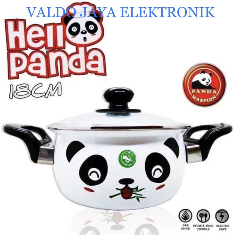 MASPION Panci Hello Panda 18cm Panci Maspion
