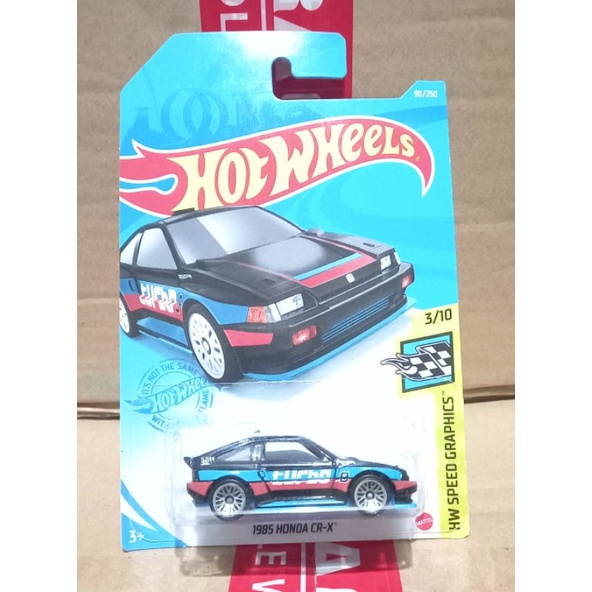 hotwheels 1985 HONDA CR-X hitam turbo HW SPEED GRAPHICS