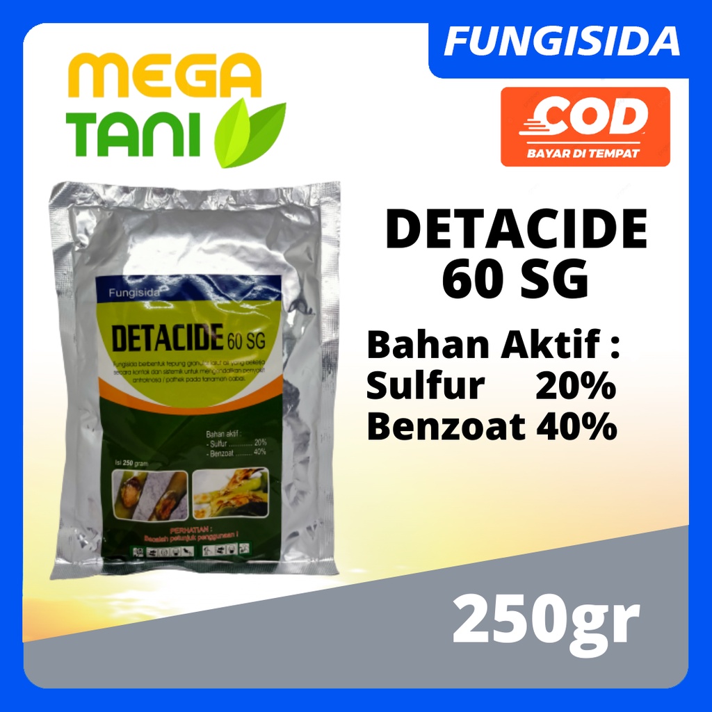 Fungisida DETACIDE 60 SG 250 Gram Pengendali Pathek Cabai