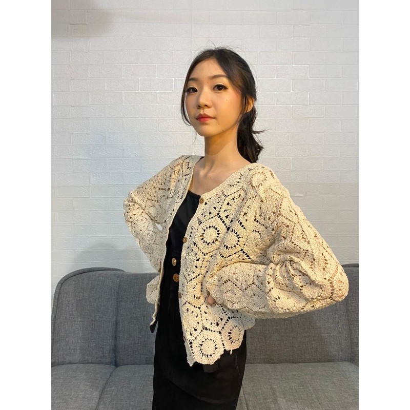 Hexagon Crochet Cardigan 39110 3M-8
