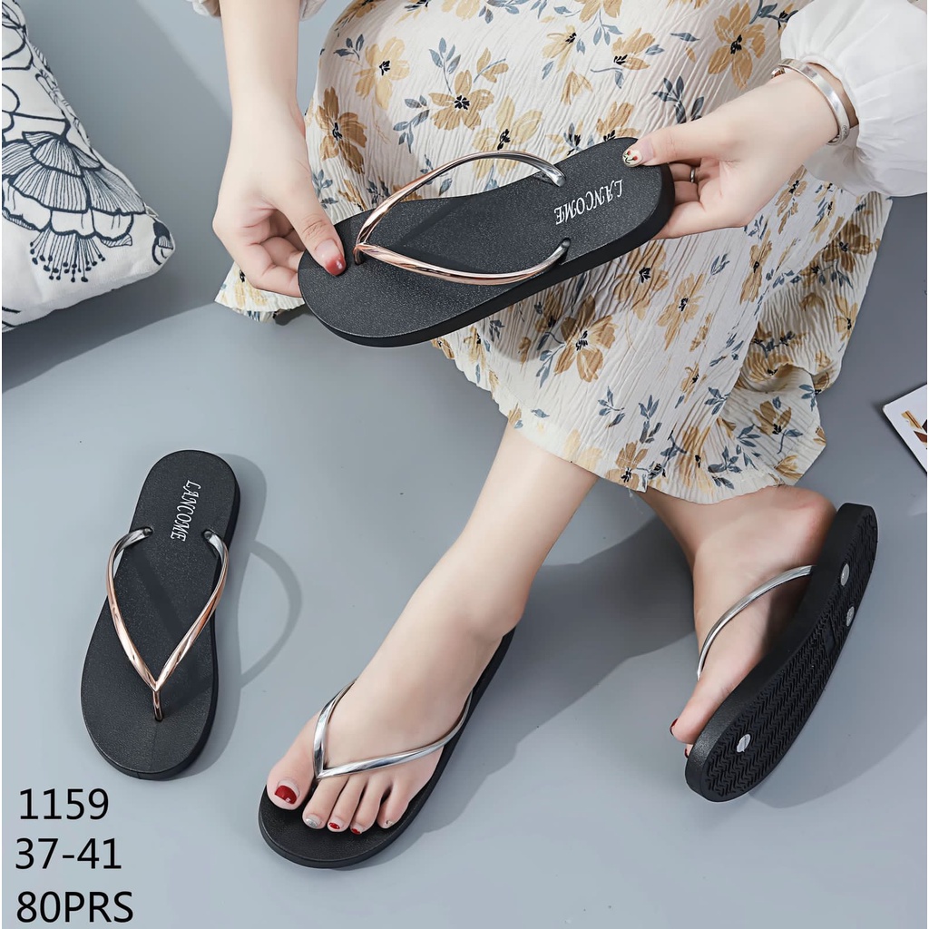 Sandal Sendal Jepit Tali Emas Wanita Dewasa dan Remaja 37 - 41