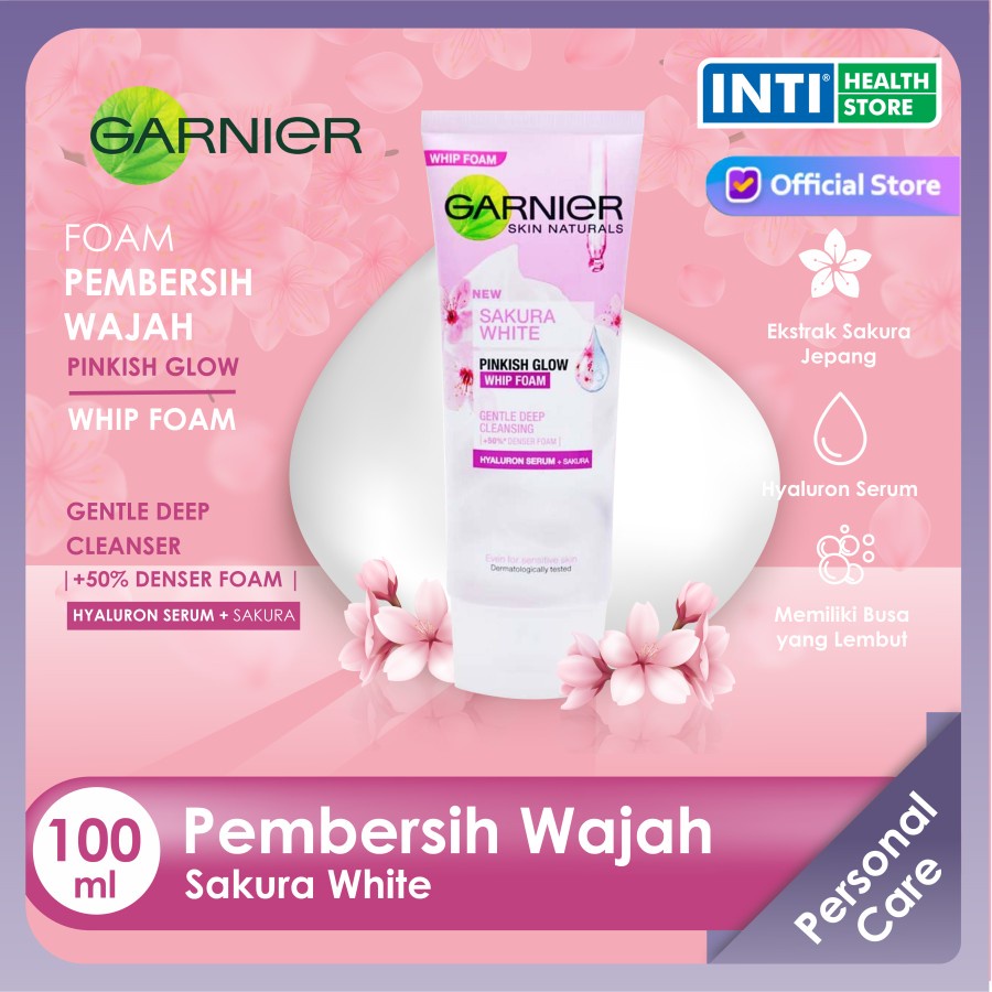 Garnier | Sakura White Whip Foam | Pembersih Wajah | 100 ml