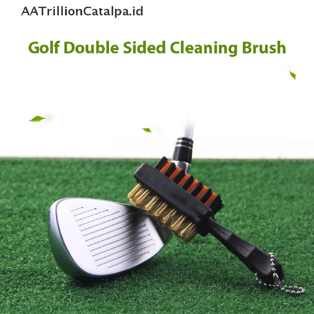 Aatrillioncatalpa Sikat Pembersih Tongkat Golf Portable Bahan Metal + Nilon Ringan