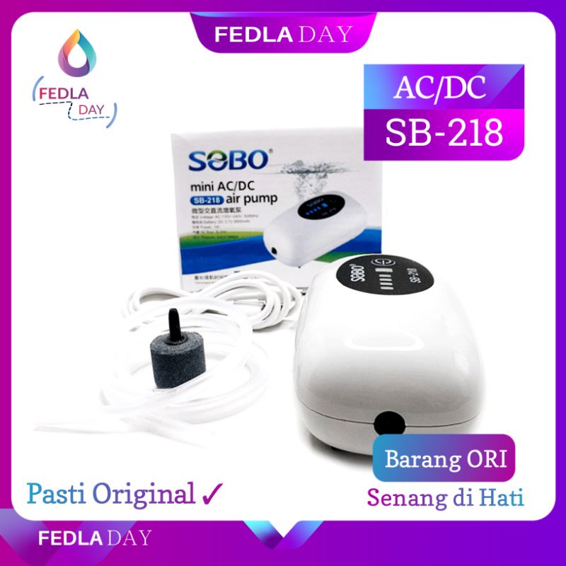 SOBO 218 AC/DC AERATOR 1 lubang AQUARIUM otomatis