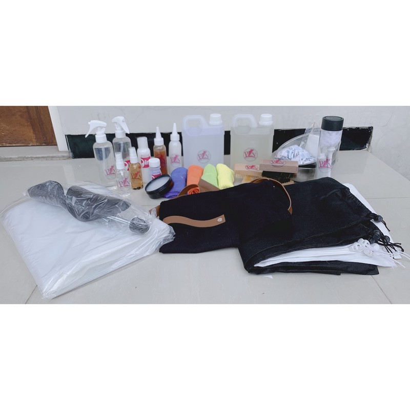 PAKET USAHA LAUNDRY SEPATU ( L ) CAIRAN PEMBERSIH SEPATU SHOE CLEANER ALAT CUCI SEPATU SHOES LAUNDRY