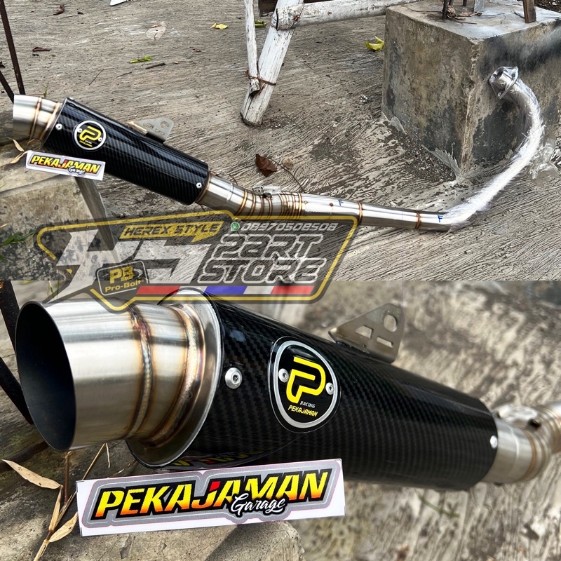 knalpot Pekajaman kompetisi custom carbon cc200UP original Pekajaman jogja CB gl MP tiger