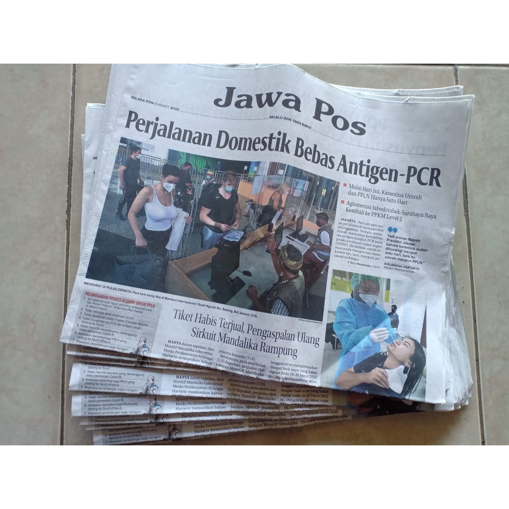 Koran Bekas Khusus Jawa Pos dan Koran Bekas Jawa Pos Radar Termurah