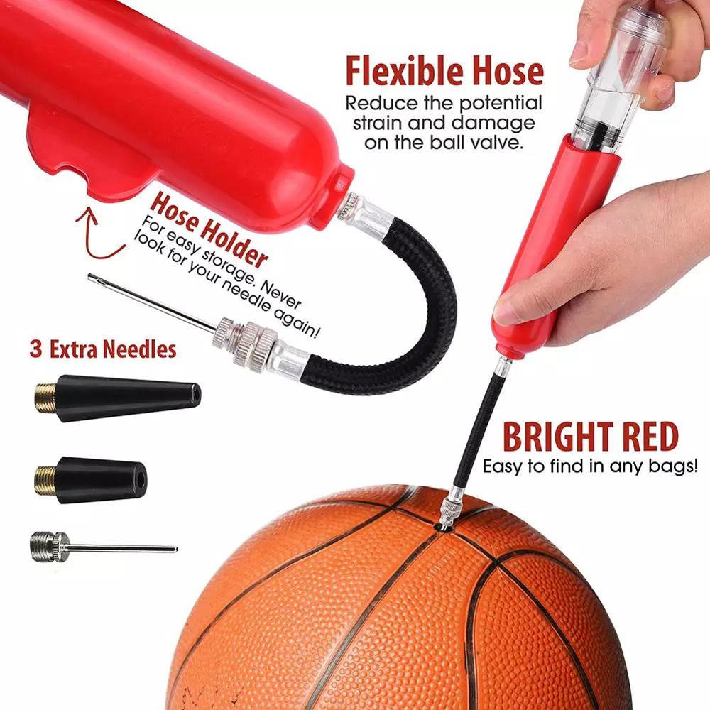 Lanfy Ball Pump Portable Untuk Sport Pompa Angin Selang Jepit Basket Dengan Jarum Air Ball Pump