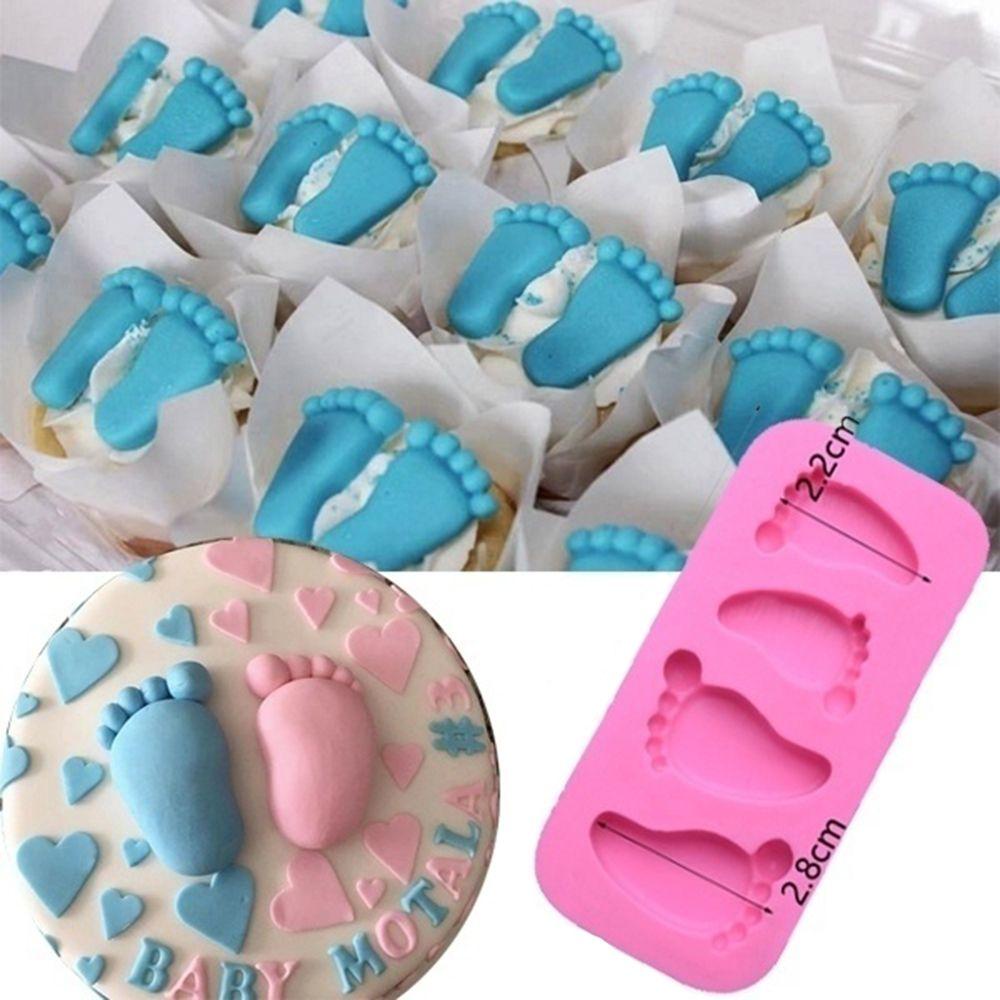 Wonder 3D Baby Foot Puding Bakeware Dekorasi Kue Sabun Cetakan Silikon