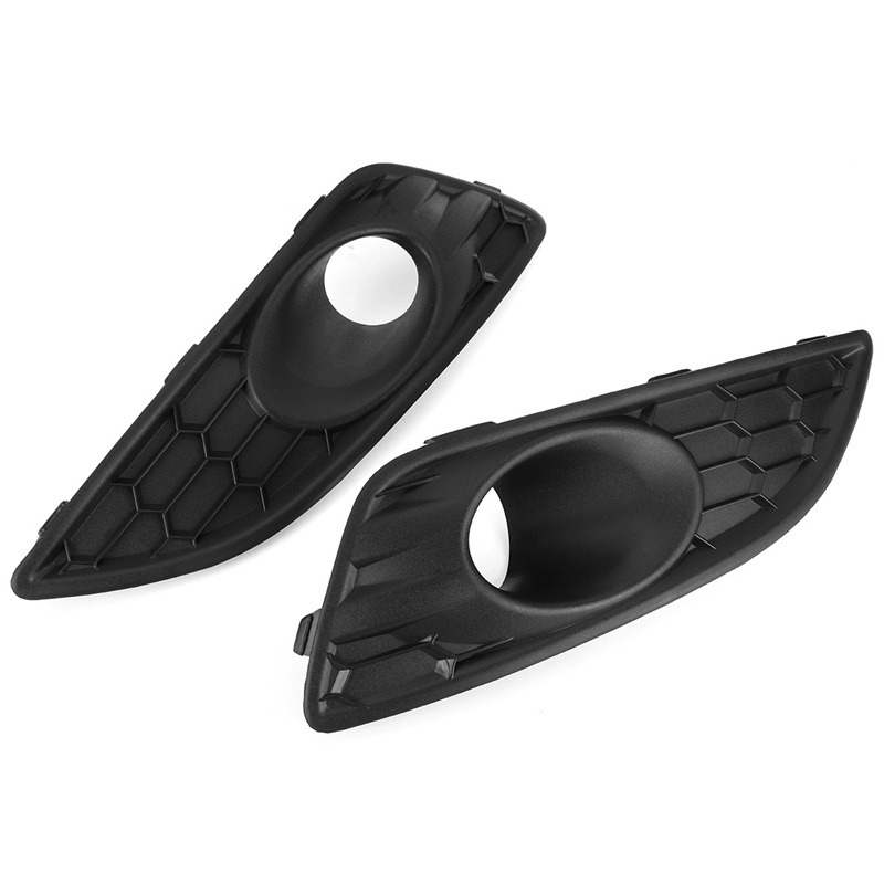 1 Pair Front Bumper Lower Honeycomb Fog Lamp Surround Grille Fog Light Trim Cover for Ford Fiesta Mk7 Facelift 2013-2017