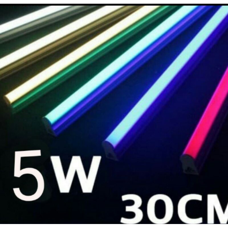 LAMPU NEON LED 5 WATT TL  T5 TUBE  30 CM WARNA WARNI/SETARA 6 WATT