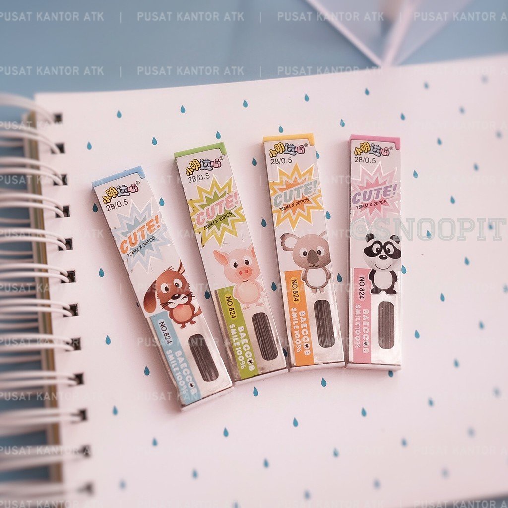

Isi pensil mekanik CUTE STAR mechanical pencil lead stationery alat tulis korea Motif Animal