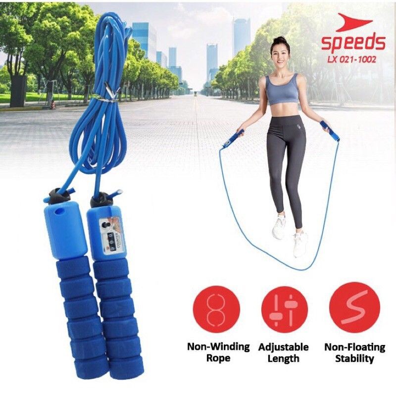 SKIPPING SPEEDS LX021-1002 LOMPAT TALI / JUMP ROPE SOFT HANDLE WITH COUNTER
