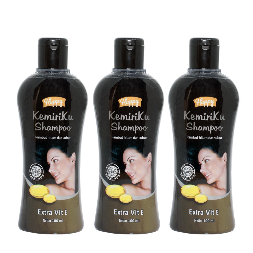 Happy Kemiriku Shampoo / Minyak Rambut 100ml / Kemiriku Minyak Rambut Vitamin E Lidah Buaya