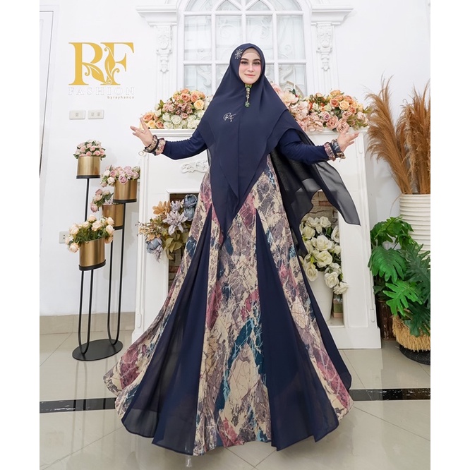 Elin Syari by RF Fashion by Rayhan Co. Navy Ceruty
