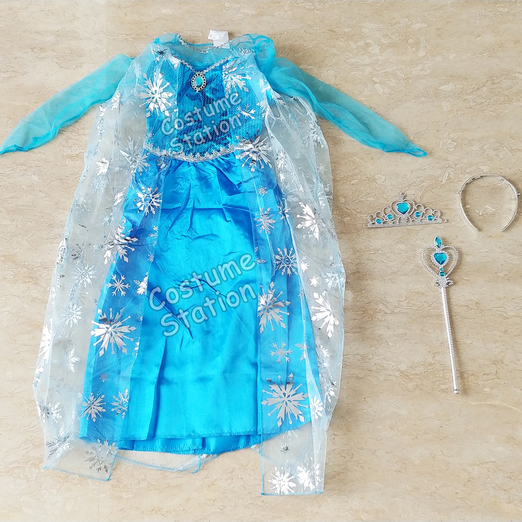 Kostum Elsa Frozen / Costume Disney Princess Elsa anak perempuan