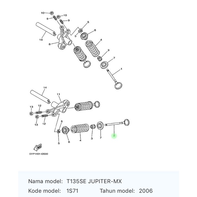 Payung Klep Ex Jupiter Mx 1S7-E2121-00