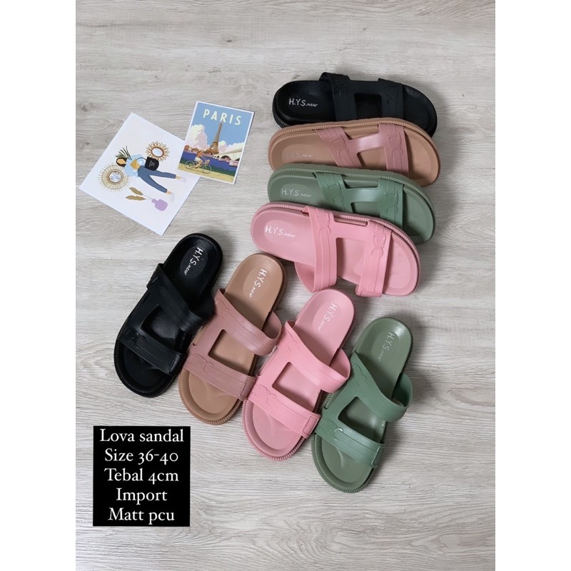 SANDAL LOVA  HIGH 4CM SIZE 36-40 IMPORT /BISA COD