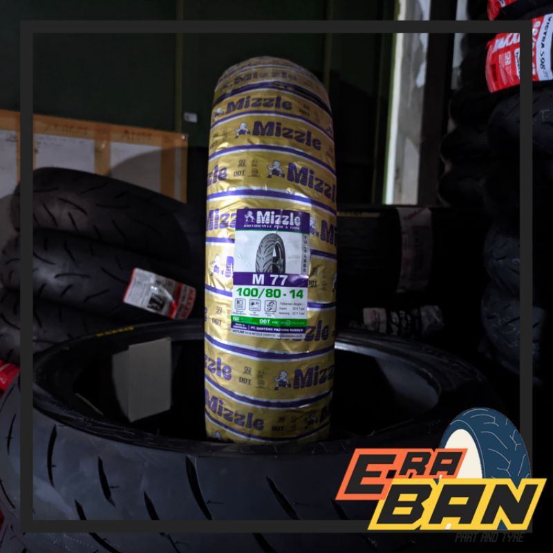 BAN LUAR MIZZLE M77 100 80 RING 14 TUBELESS MATIK VARIO 150