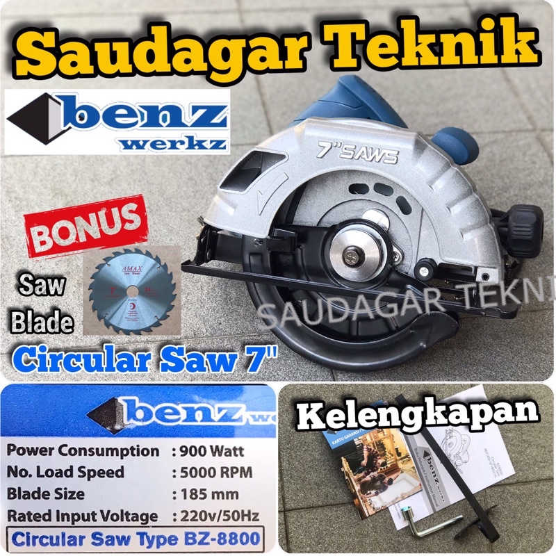 Mesin Potong Kayu Benz 7 inch Circular Saw 7&quot; Benz