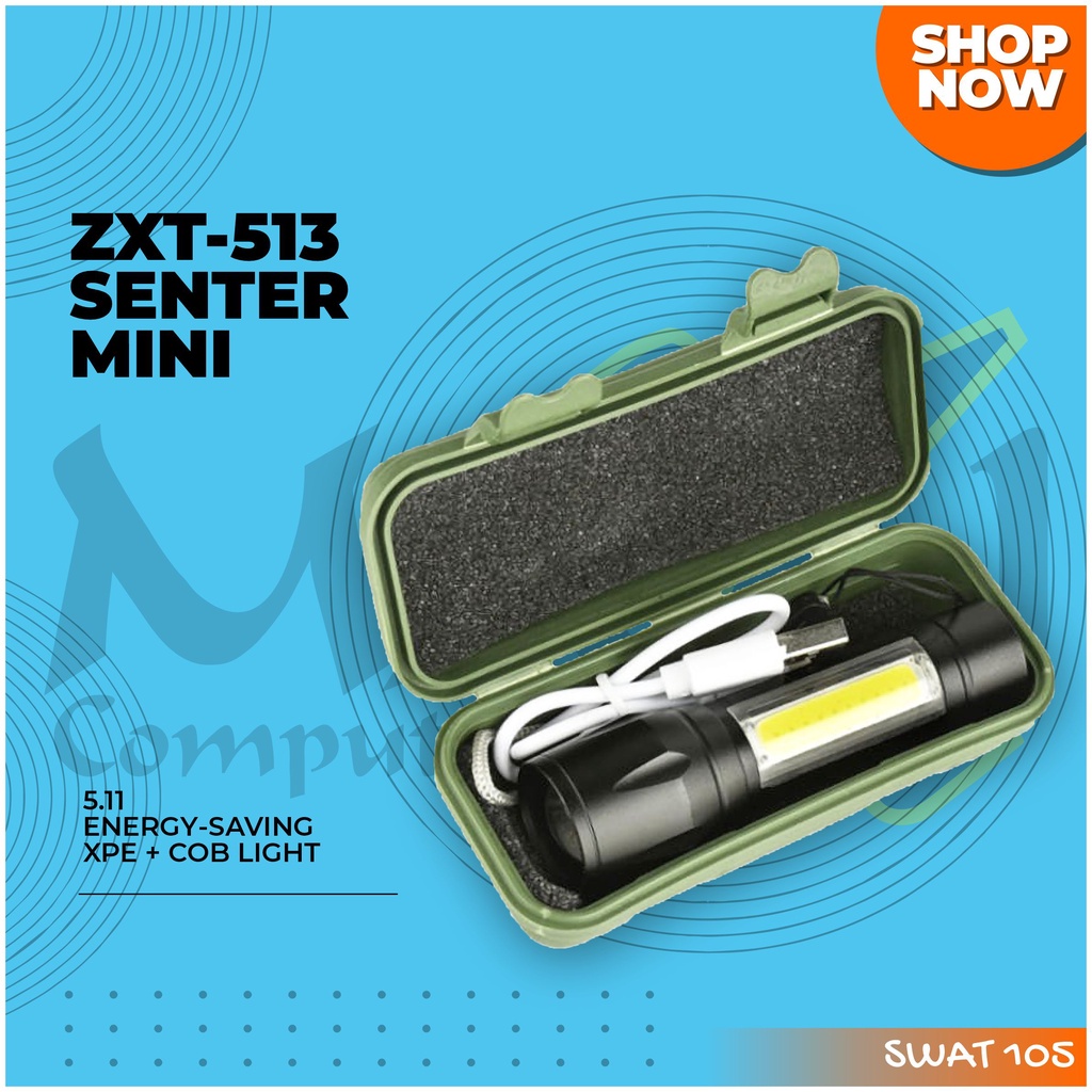5.11 Tactical Series XPE + COB Light Energy Saving Senter Mini Swat