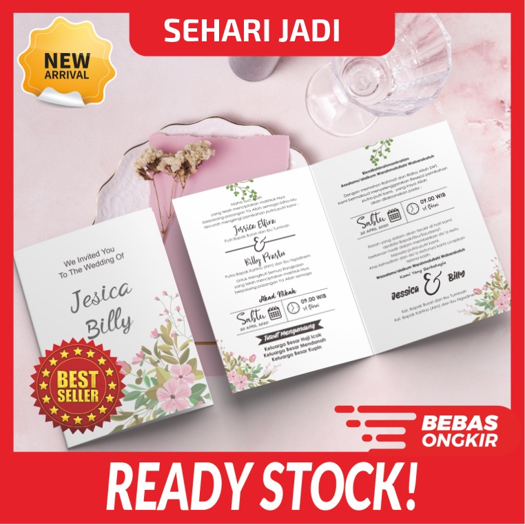 UNDANGAN PERNIKAHAN MURAH UNIK ELEGAN - UNDANGAN NIKAH